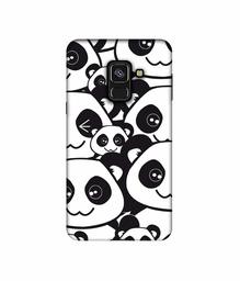 Amazon Brand - Solimo Designer Panda Texture UV Printed Soft Back Case Mobile Cover for Samsung Galaxy A8 Plus