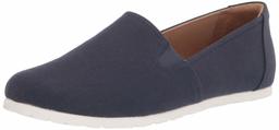 Amazon Essentials Women's Casual Slip On Canvas Flat with Sport Bottom Sneaker, Navy, 11 B US