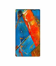 Amazon Brand - Solimo Designer Sky Blue and Orange Canvas 3D Printed Hard Back Case Mobile Cover for Sony Xperia L1