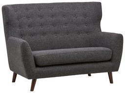 Amazon Brand - Rivet Hawthorne Tufted Settee, 95 x 145 x 106cm, Caviar