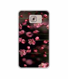 Amazon Brand - Solimo Designer Pink Flowers UV Printed Soft Back Case Mobile Cover for Samsung Galaxy J7 Max