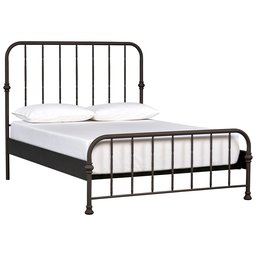 Amazon Brand – Stone & Beam Duwamish Classic Metal Queen Bed with Headboard, 64.5