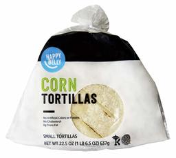 Amazon Brand - Happy Belly Corn Tortillas, Small, 30 Count, 22.5 oz