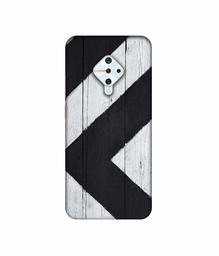 Amazon Brand - Solimo Designer Black Paint Texture on Wood 3D Printed Hard Back Case Mobile Cover for Vivo S1 Pro