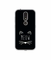 Amazon Brand - Solimo Designer Meow UV Printed Soft Back Case Mobile Cover for Nokia 4.2