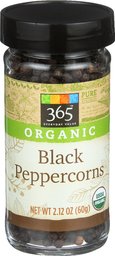 365 EVERYDAY VALUE Organic Black Peppercorns, 60 GR