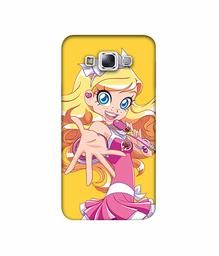 Amazon Brand - Solimo Designer Singing Girl Vector 3D Printed Hard Back Case Mobile Cover for Samsung Galaxy E7