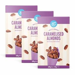 Amazon Brand - Happy Belly Caramelised Almonds, 480g x 3