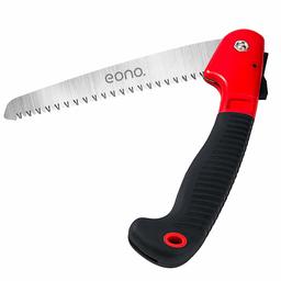 Eono by Amazon 7 Inch Folding Hand Saw, Camping/Pruning Saw with Sharp Blade Solid Grip(RED)