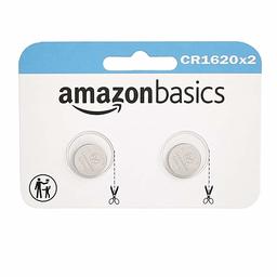 (Renewed) AmazonBasics CR1620 Lithium Coin Cell, 2-Pack