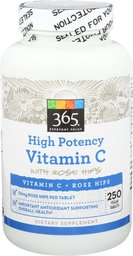 365 Everyday Value, High Potency Vitamin C with Rose Hips, 250 ct