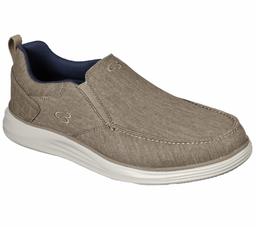 Concept 3 by Skechers Men's Halger Canvas Slip-on Sneaker, Khaki, 7 Medium US