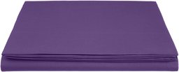 AmazonBasics Everyday - Sábana encimera (100% algodón) Morado oscuro - 240 x 320 + 10 cm