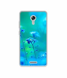 Amazon Brand - Solimo Designer Blue Flower UV Printed Soft Back Case Mobile Cover for Panasonic Eluga A3 Pro