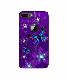 Amazon Brand - Solimo Designer Butterflies 3D Printed Hard Back Case Mobile Cover for Apple iPhone 8 Plus (with Logo Cut)