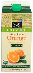 365 Everyday Value, Organic 100% Orange Juice, Extra Pulp (Not From Concentrate), 59 Fl Oz