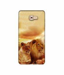 Amazon Brand - Solimo Designer Lion with Lioness 3D Printed Hard Back Case Mobile Cover for Samsung Galaxy C9 Pro