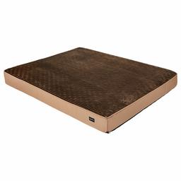 AmazonBasics Foam Pet Bed, X-Large, Brown Flannel