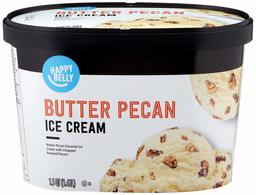 Amazon Brand - Happy Belly Butter Pecan Ice Cream, 48 Fl Oz (Frozen)