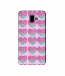 Amazon Brand - Solimo Designer Sparkle Heart Texture 3D Printed Hard Back Case Mobile Cover for Samsung Galaxy J6 Plus