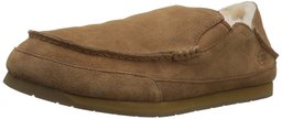 206 Collective Men's Bower Collapsible Back Shearling Moccasin Slipper, Chestnut Suede, 10.5 D US