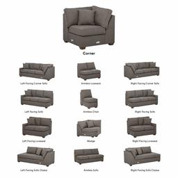 Amazon Brand – Stone & Beam Bagley Sectional Component, Corner, Fabric, 40