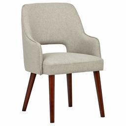 Rivet Malida Mid-Century Modern Open Back Kitchen Dining Room Accent Chair, 33