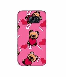 Amazon Brand - Solimo Designer Heart Holding Bear 3D Printed Hard Back Case Mobile Cover for Samsung Galaxy S7 Edge