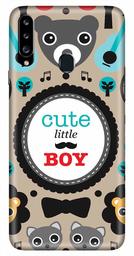 Amazon Brand - Solimo Designer Cute Little Boy Pattern 3D Printed Hard Back Case Mobile Cover for Samsung Galaxy A20s