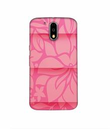 Amazon Brand - Solimo Designer Pink Flower Banch Print On Cloth 3D Printed Hard Back Case Mobile Cover for Motorola Moto G4 Plus