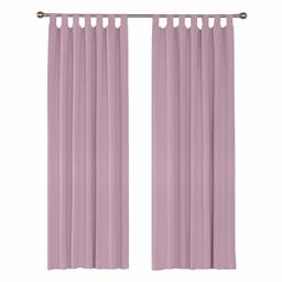 UMI by Amazon Tende Termiche Isoalnti Oscuranti Tinta Unita con Passanti per Interni 140x245cm 2 Pezzi Rosa Chiaro