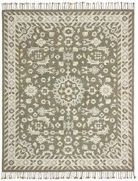 Amazon Brand – Stone & Beam Barnstead Floral Wool Area Rug, 5 x 8 Foot, Charcoal and Beige