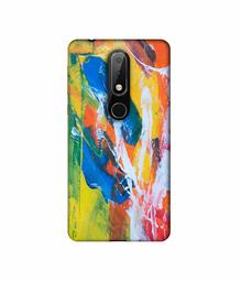 Amazon Brand - Solimo Designer Multicolor Paint On Wall 3D Printed Hard Back Case Mobile Cover for Nokia 6.1 Plus