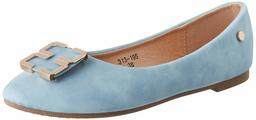 Flavia Women's Blue Ballet Flats-6 UK (38 EU) (7 US) (FL-924/BLU)