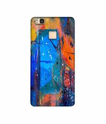 Amazon Brand - Solimo Designer Blue and Orange Brush 3D Printed Hard Back Case Mobile Cover for Huawei P9 lite