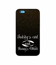 Amazon Brand - Solimo Designer Daddy's Girl and Mummy World 3D Printed Hard Back Case Mobile Cover for Apple iPhone 5C