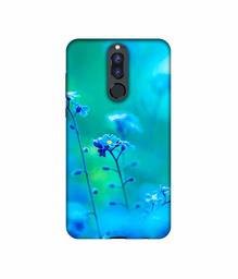 Amazon Brand - Solimo Designer Blue Flower UV Printed Soft Back Case Mobile Cover for Huawei Honor 9i