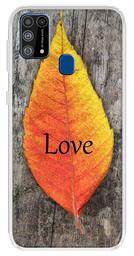 Amazon Brand - Solimo Designer Multicolor Maple Leaf Love Design Printed Soft Back Case Mobile Cover for Samsung Galaxy M31