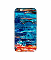 Amazon Brand - Solimo Designer Blue Oil Color 3D Printed Hard Back Case Mobile Cover for Oppo F1s