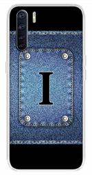 Amazon Brand - Solimo Designer Multicolor Button Jeans Alphabet-I Printed Soft Back Case Mobile Cover for Oppo F15