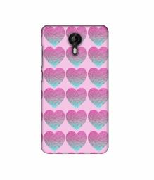 Amazon Brand - Solimo Designer Sparkle Heart Texture 3D Printed Hard Back Case Mobile Cover for Micromax Canvas Nitro 4G E455