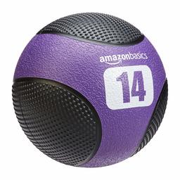 AmazonBasics Bola medicinal de doble agarre, 35 cm