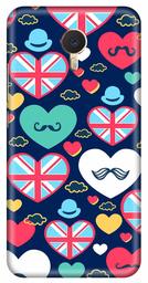 Amazon Brand - Solimo Designer Heart Pattern Design 3D Printed Hard Back Case Mobile Cover for Meizu M3 Note