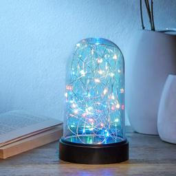 Amazon Brand - Solimo Glass Jar Light for Home Décor, Battery Powered, Multicolor