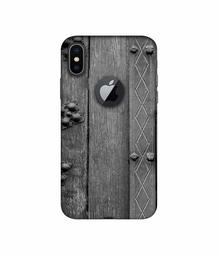 Amazon Brand - Solimo Designer Old Time Gate 3D Printed Hard Back Case Mobile Cover for Apple iPhone X (Logo Cut)