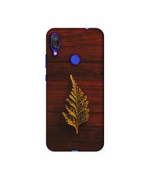 Amazon Brand - Solimo Designer Leaf on Wood 3D Printed Hard Back Case Mobile Cover for Xiaomi Redmi Note 7 Pro