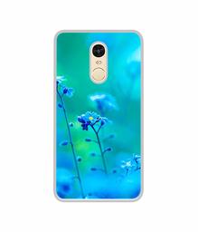 Amazon Brand - Solimo Designer Blue Flower UV Printed Soft Back Case Mobile Cover for Mi Redmi Note 4