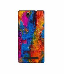 Amazon Brand - Solimo Designer Dark Multicolor Canvas 3D Printed Hard Back Case Mobile Cover for Sony Xperia C3 Dual