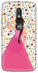 Amazon Brand - Solimo Designer Girl Design 3D Printed Hard Back Case Mobile Cover for Motorola Moto E3 Power