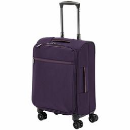 AmazonBasics Belltown Softside Luggage Spinner Suitcase Spinner - 21-Inch, Heather Purple